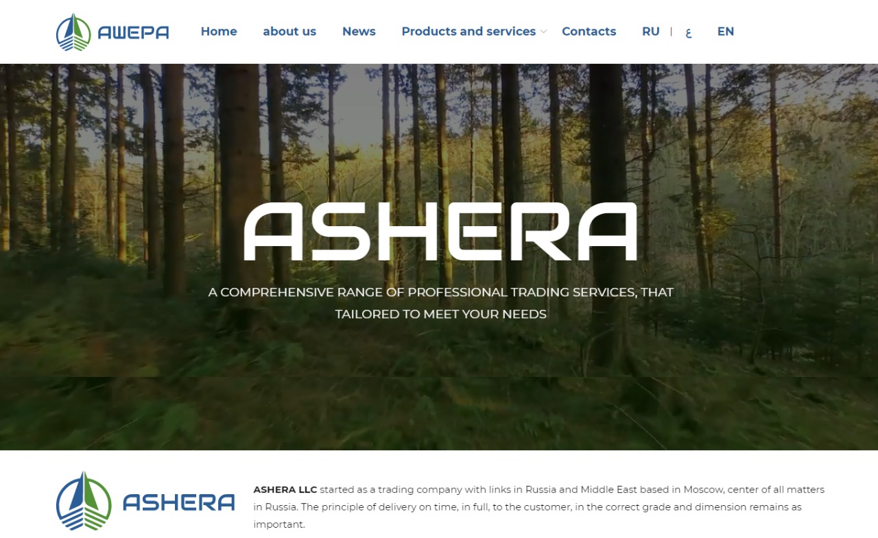 Ashera Moscow - Website